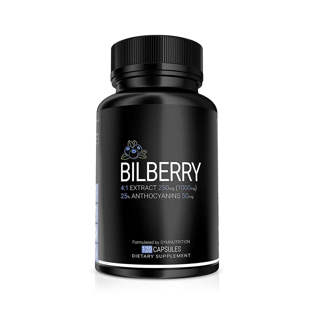 Bilberry Extract 1000mg, 25% Anthocyanins 50mg - 120 Count (V-Capsules)